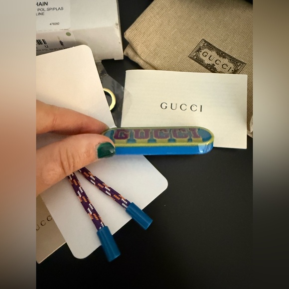Gucci Unique Plexy Keychain/ Key Ring, NIB - Picture 3 of 8